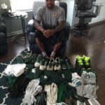 Darien Harris with Practice Worn & Signed Official Green & White Michigan State Spartans Nike Dri-FIT XXL Shorts