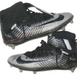 Deon Simon 2016 New York Jets Game Worn & Signed Silver & Black Nike Lunarbeast Elite TD Cleats - Worn In 31-28 Win Vs Cleveland Browns, 2 Tackles!