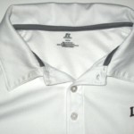 Ryan Spadola Travel Worn & Signed Official White Lehigh Mountain Hawks Russell Polo Shirt - Image 3