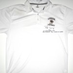 Ryan Spadola Travel Worn & Signed Official White Lehigh Mountain Hawks Russell Polo Shirt