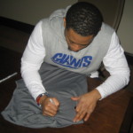 Andrew Adams New York Giants Rookie Game Worn & Signed Gray Nike Pro XL Sleeveless - Image 9