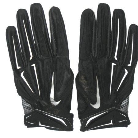 Devon Cajuste San Francisco 49ers Game Worn & Signed Black & Silver Nike Superbad 3XL Gloves