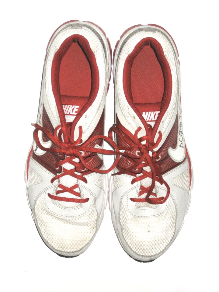 Messing bellen Scenario Devon Cajuste Stanford Cardinal Training Worn & Signed Cardinal & White Nike  Air Max Moto 9 Shoes - Big Dawg Possessions