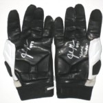 Josh Mauro Arizona Cardinal Game Worn & Signed White & Black Nike Hyperbeast XXL Gloves