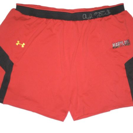 AJ Francis Training Worn & Autographed Official Maryland Terrapins Under Armour 3XL Shorts