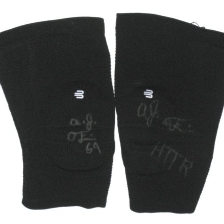 AJ Francis Washington Redskins Practice Worn & Autographed Black Bauerfeind Knee Sleeves