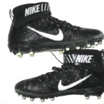 Deon Simon New York Jets Game Worn & Signed Black & White Nike Lunarbeast Elite TD Cleats - Image 2