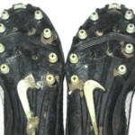 Deon Simon New York Jets Game Worn & Signed Black & White Nike Lunarbeast Elite TD Cleats
