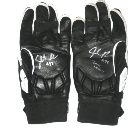 Josh Mauro Arizona Cardinals Game Worn Black & Silver Nike Superbad XXL Gloves