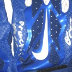 Orleans Darkwa 2016 New York Giants Practice Worn & Signed Blue & White Nike Vapor Jet Gloves