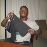 Orleans Darkwa 2016 New York Giants Game Worn & Signed Black Nike Pro Combat XL Shorts
