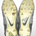 Trevin Wade 2016 New York Giants Game Worn & Signed Silver & White Nike Huarache Cleats - Image 9