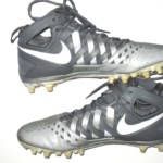 Trevin Wade New York Giants Game Worn & Signed Silver & White Nike Huarache Cleats
