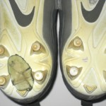 Trevin Wade New York Giants Game Worn & Signed Silver & White Nike Huarache Cleats