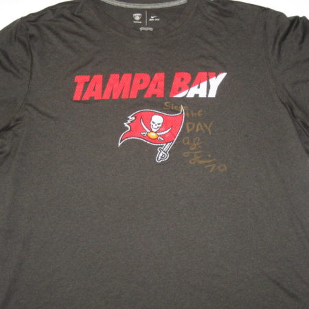 AJ Francis Player Issued & Autographed Tampa Bay Buccaneers #70 Nike Dri-FIT 3XL Shirt
