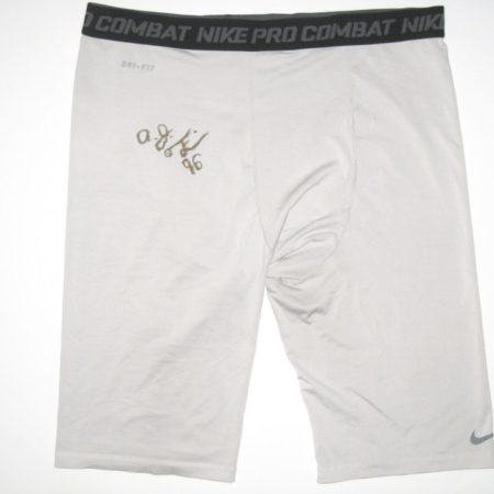 AJ Francis Miami Dolphins #96 Practice Worn & Autographed Nike Pro Combat 4XL Shorts