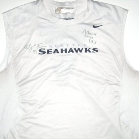 AJ Francis Player Issued & Signed Seattle Seahawks #99 Nike Sleeveless