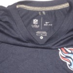 Alex Tanney Training Worn Navy Blue Tennessee Titans #11 Long Sleeve Nike Dri-FIT XL Shirt