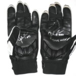 Josh Mauro Arizona Cardinals Game Used & Signed Black & White Nike Hyperbeast XXL Gloves