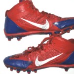 Orleans Darkwa 2016 New York Giants Game Worn & Signed Blue & Red Nike Alpha Pro Cleats