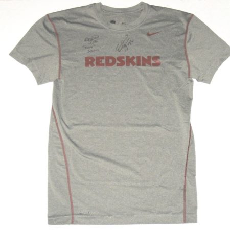 Darrel Young 2014 Practice Worn & Signed Official Washington Redskins #36 Nike Dri-Fit XL Shirt
