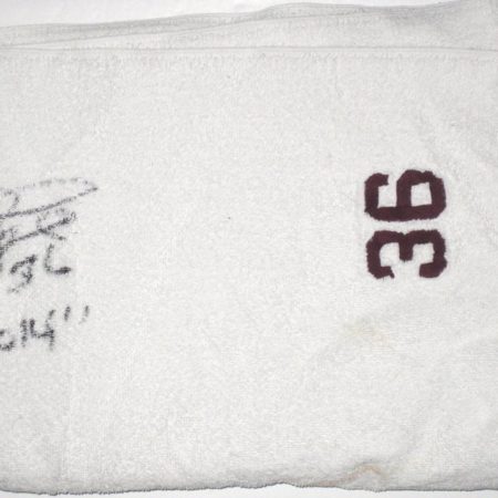 Darrel Young Huge Washington Redskins #36 Locker Room Signed White Towel -Measures 62 x 32 Inches!