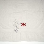 Darrel Young Huge Washington Redskins #36 Locker Room Signed White Towel -Measures 60 x 34 Inches! – Used in NFC Wildcard Game Vs Green Bay Packers!