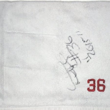 Darrel Young Huge 2015 Washington Redskins #36 Locker Room Signed White Millennium Towel -Measures 63 x 33 Inches!