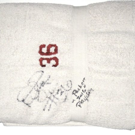 Darrel Young Washington Redskins #36 Locker Room Signed White Towel -Measures 60 x 34 Inches! – Used in NFC Wildcard Game Vs Green Bay Packers!