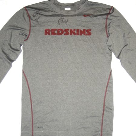 Darrel Young 2014 Player Issued & Signed Washington Redskins #36 Nike Dri-Fit XL Shirt
