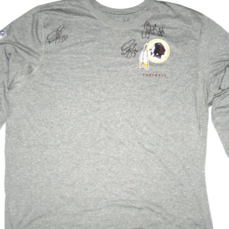 Darrel Young Player Issued & Signed Washington Redskins Football #36 Long Sleeve Nike Dri-Fit Shirt
