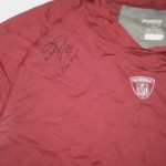 Darrel Young Washington Redskins 2014 Training Worn & Signed Burgundy & Gray Long Sleeve Reebok 2XL Shirt