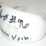Jay Bromley 2015 New York Giants Game Worn & Signed White Mouthguard - Image 3