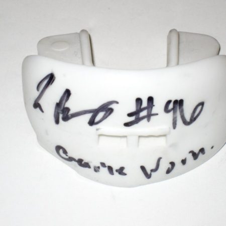 Jay Bromley New York Giants Game Worn & Signed White Mouthguard