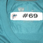 AJ Francis Player Issued Official Aqua & Orange Miami Dolphins Football #69 Nike Dri-Fit XXL Sleeveless - Image 3