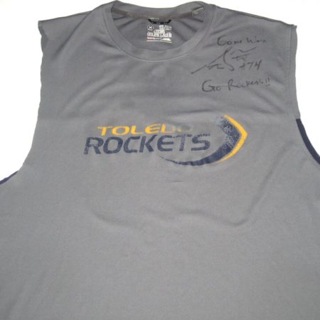 Storm Norton Game Used & Signed Toledo Rockets Under Armour 2XL Shirt