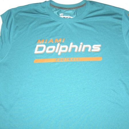 AJ Francis Player Issued Official Aqua & Orange Miami Dolphins Football #69 Nike Dri-Fit Sleeveless