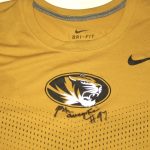 Josh Augusta Player Issued & Signed Gold Missouri Tigers #97 Nike Dri-Fit Shirt