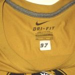 Josh Augusta Player Issued & Signed Gold Missouri Tigers #97 Nike Dri-Fit XXL Shirt