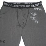 AJ Francis Washington Redskins 2017 OTA's Worn & Signed Gray Under Armour Leggings - Image 2
