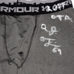 AJ Francis Washington Redskins 2017 OTA's Worn & Signed Gray Under Armour Leggings