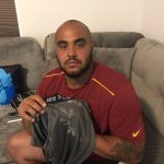 AJ Francis Washington Redskins 2017 OTA's Worn & Signed Gray Under Armour Tights