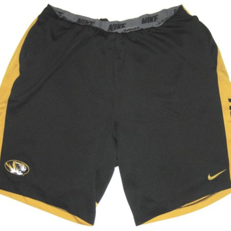 Josh Augusta Player Issued Official Black & Gold Missouri Tigers #97 Nike Dri-Fit Shorts