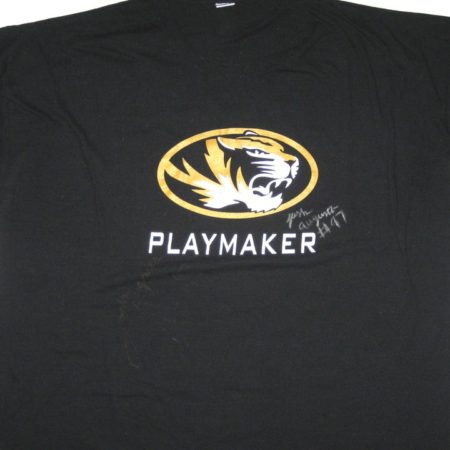 Josh Augusta Training Worn & Signed Black Missouri Tigers PLAYMAKER Russell Shirt