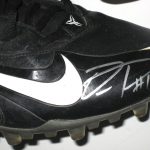 Onrea Jones Arizona Cardinals Game Worn & Signed Black & White Nike Speed Cleats