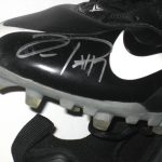 Onrea Jones Arizona Cardinals Game Worn & Signed Black & White Nike Speed Cleats