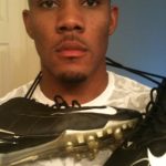 Onrea Jones with Arizona Cardinals Game Used & Signed Black & White Nike Speed Cleats