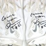 Darren Fells Arizona Cardinals Game Worn & Signed White & Silver Nike Vapor Jet Gloves - Image 2