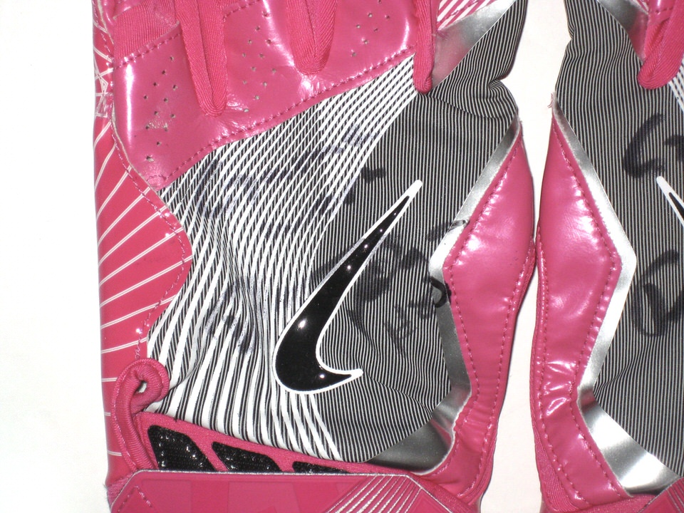 Darren Fells Arizona Cardinals Game Worn & Signed Pink Breast Cancer  Awareness Nike Gloves - Big Dawg Possessions