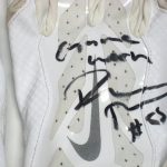 Darren Fells Arizona Cardinals Game Worn & Signed White & Silver Nike Vapor Jet 3XL Gloves